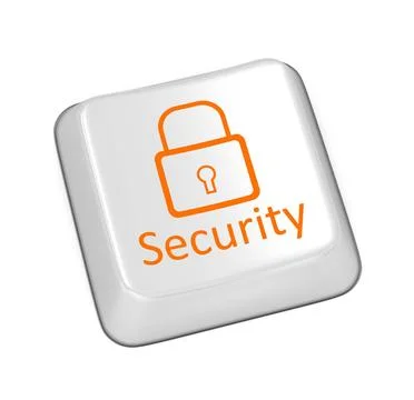 Security button Security button , This is a computer generated and 3d rend... Stock Photos