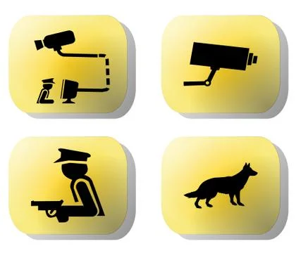 Security buttons Illustrazione stock