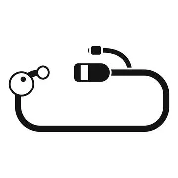 Security cable with usb plug system locking mechanism Stock Illustration