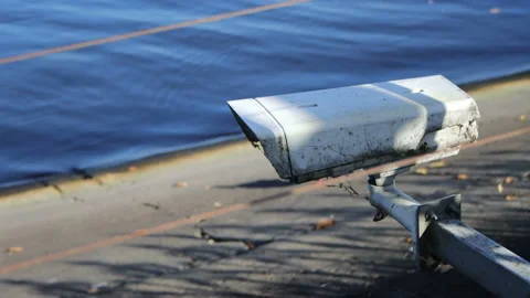 Security cam control zone. CCTV monitoring camera. Stock Footage 164380736