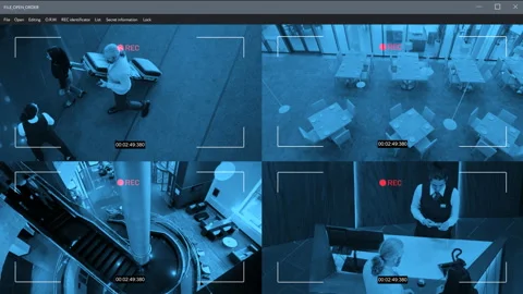 Security Cam Footage Split Screen Видео 201297421