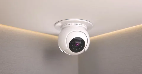 Security Camera in a 3D animation Stock Footage 251373203