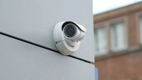 Security camera in 4K slow motion Video stock 91953744