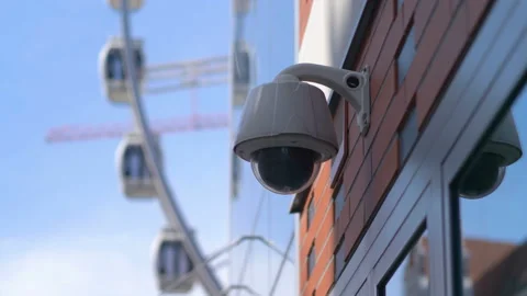 Security camera in 4K slow motion 60fps Stock Footage 99853007