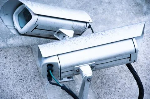 Security camera and urban video Stock Photos