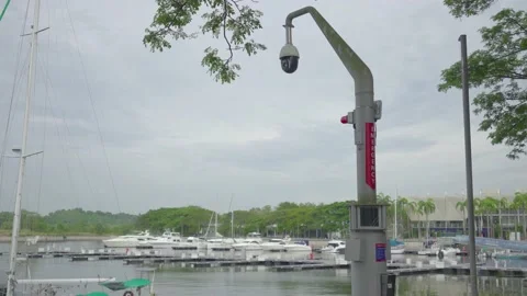 Security Camera at the Bay Stock Footage 158245742