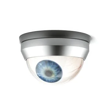 Security camera with blue eye Stock Illustration