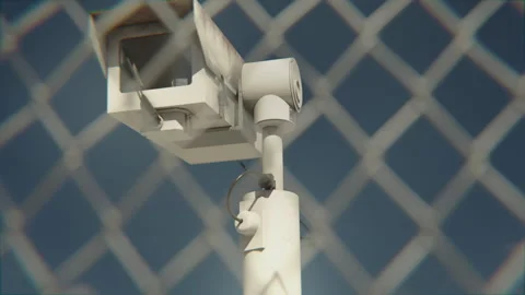 Security Camera At The Border Stock Footage 243358855