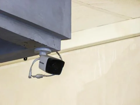 A Security Camera in a Café Building Stock Photos
