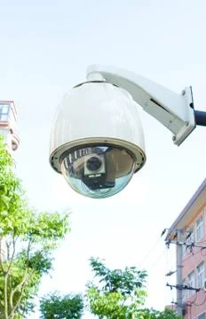 Security camera (Clipping path!) Stock Photos