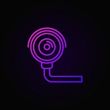 Security camera colored icon - vector CCTV symbol Stock Illustration