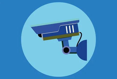 Security Camera Concept Illustration Vector Style Illustration Stock Illustration