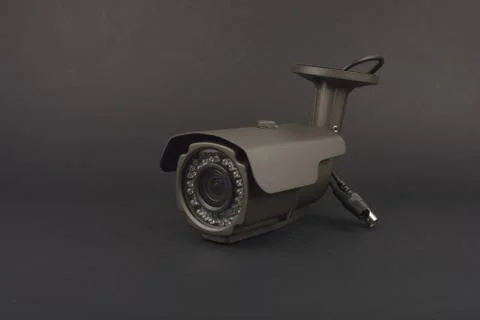 Security camera on dark background Stock Photos