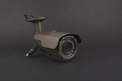 Security camera on dark background Stock Photos