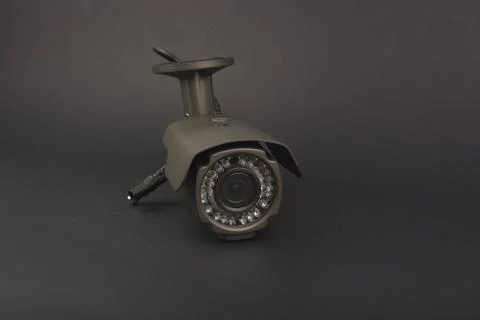 Security camera on dark background Stock Photos