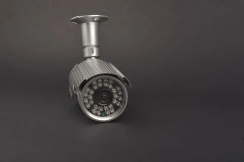 Security camera on dark background Stock Photos