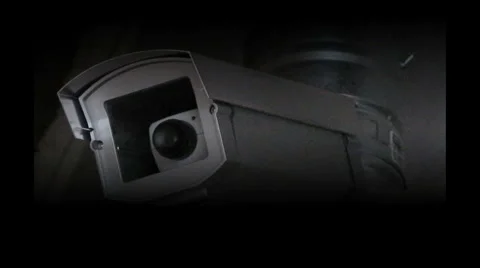 Security Camera in Darkened Room 3 Stock Footage