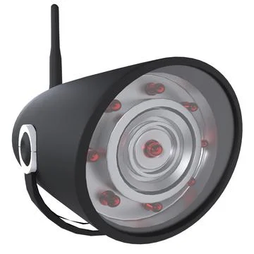 Security camera device isolated on white background Stock Illustration