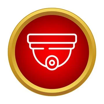 Security camera dome icon symbol for surveillance Stock Illustration