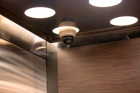 A security camera in the elevator Stock Photos