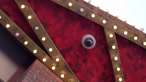 Security camera on exterior of building 4k Stock Footage 89410653