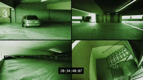 Security camera footage of a car being broken into Stock Footage 198982255