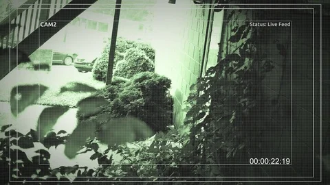 Security camera footage of a house Stock Footage 79703250