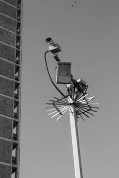 Security camera in front of an Aberdeen building Stock Photos