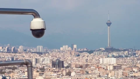 Security camera in front of the residential buildings Stock Footage 335932869