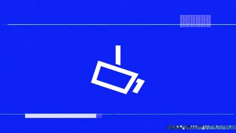 Security camera in glitch effect. Bad signal Stock-Footage 132994211