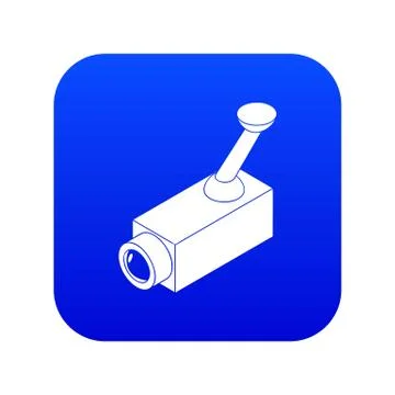 Security camera icon blue vector Stockillustratie