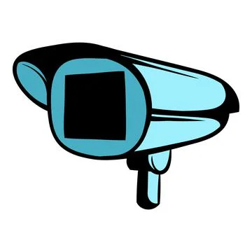 Security camera icon cartoon Stock Illustration