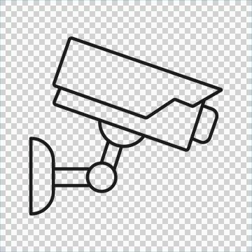 Security camera icon, CCTV surveillance system symbol for safety and monitoring Stock Illustration