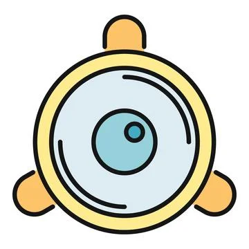 Security camera icon concept for digital surveillance Illustrazione stock