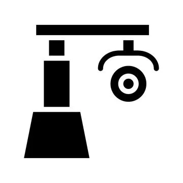 Security camera icon. Concept of surveillance, safety, and protection. Illustrazione stock
