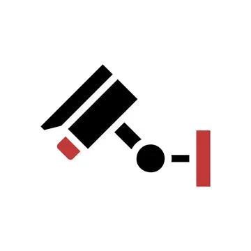 Security camera icon. Concept of surveillance, safety, and protection. Stock Illustration