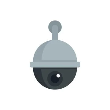 Security camera icon flat vector. Video camcorder Stock Illustration