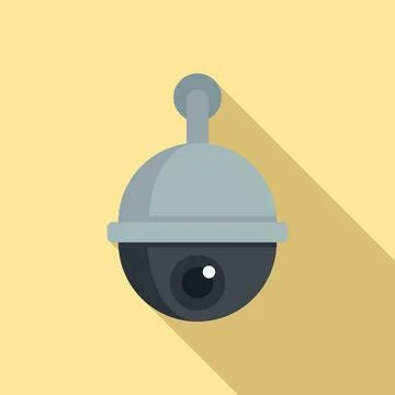 Security camera icon flat . Video camcorder Stock Illustration