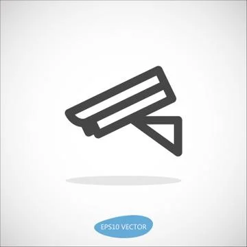 Security Camera Icon - Isolated Vector Illustration Stock Illustration