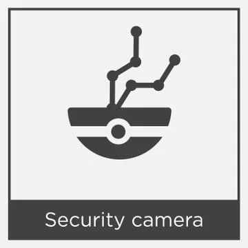 Security camera icon isolated on white background Illustrazione stock gratuita