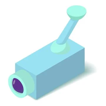 Security camera icon, isometric 3d style Stock Illustration