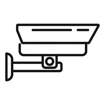 Security camera icon outline vector. Secret service Stock Illustration