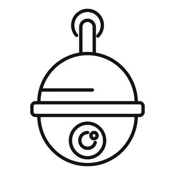 Security camera icon outline . Video camcorder 스톡 일러스트