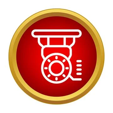 Security camera icon protecting business and home surveillance Illustrazione stock
