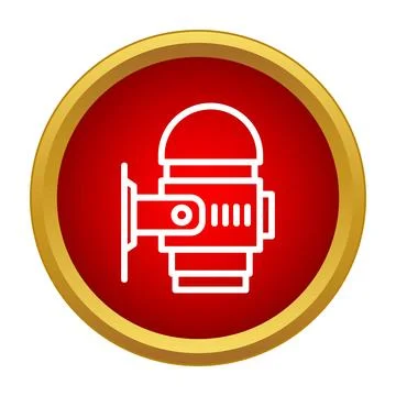 Security camera icon protecting private property Stock Illustration
