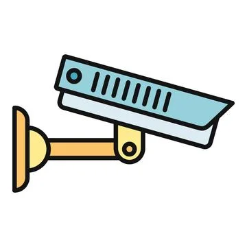 Security camera icon protecting private property Stock Illustration