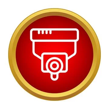 Security camera icon protecting property and ensuring safety Stock Illustration