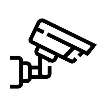 Security camera icon protecting property and ensuring safety Stock Illustration