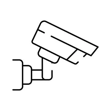 Security camera icon providing digital surveillance monitoring 스톡 일러스트