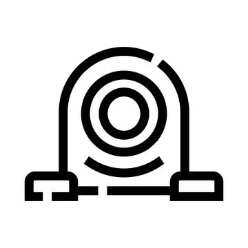 Security camera icon providing digital monitoring Illustrazione stock
